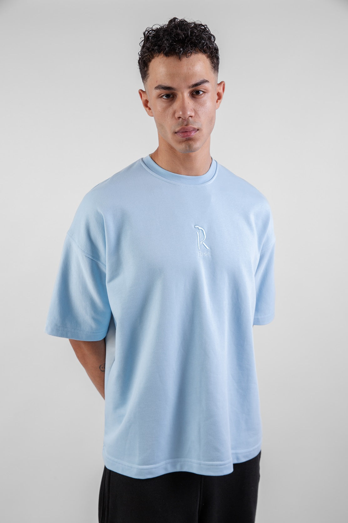 Chill Sleeve T-shirts-Baby blue