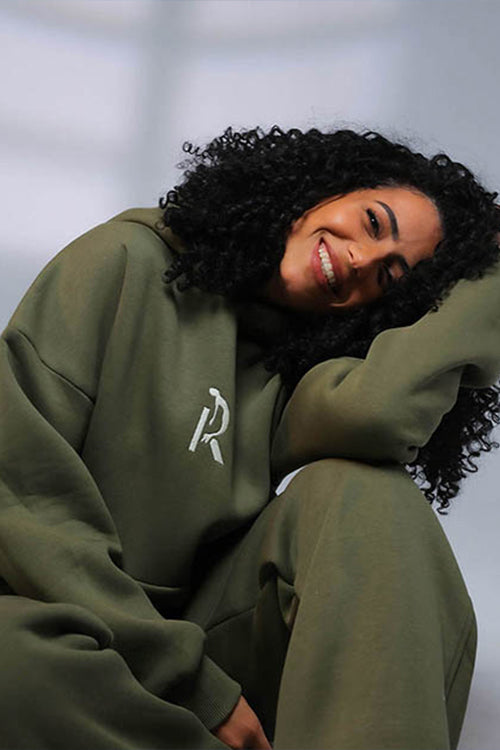 Stay Grounded Olive Hoodie
