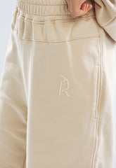 Loose Drawstring Sweatpants-Beige