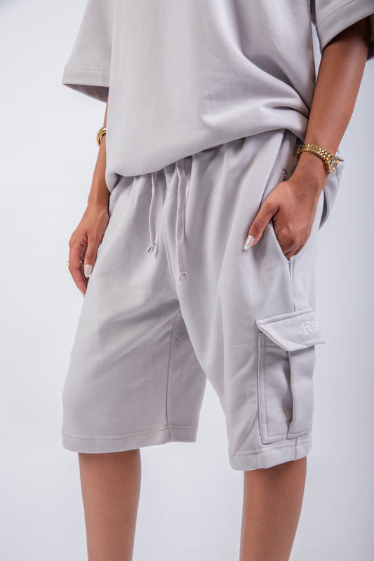 Limited Edition Short & Short Sleeve T-shirt Silver Set
