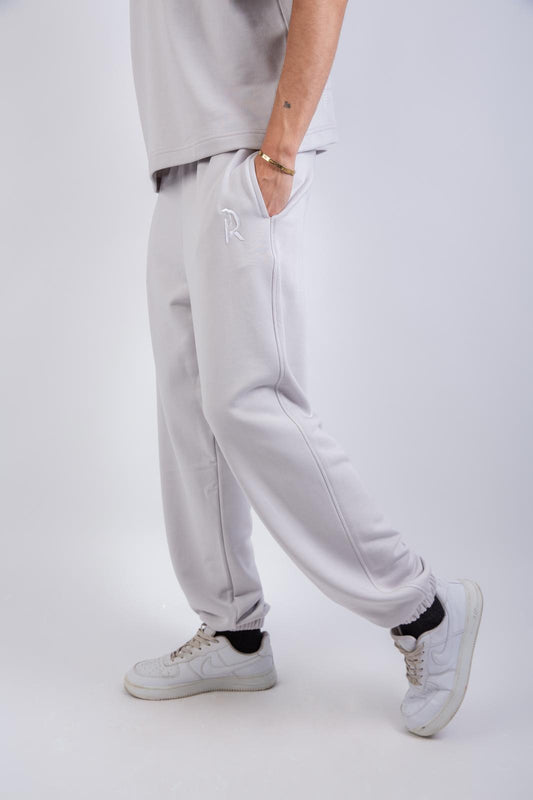 Limted Edition Sweatpants & Short Sleeve T-shirt Silver Set
